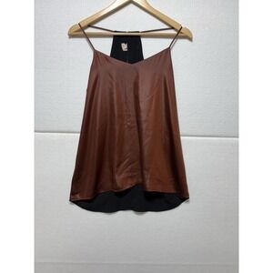 Y2K Express Women's Brown Slip Top Party Cami Size M